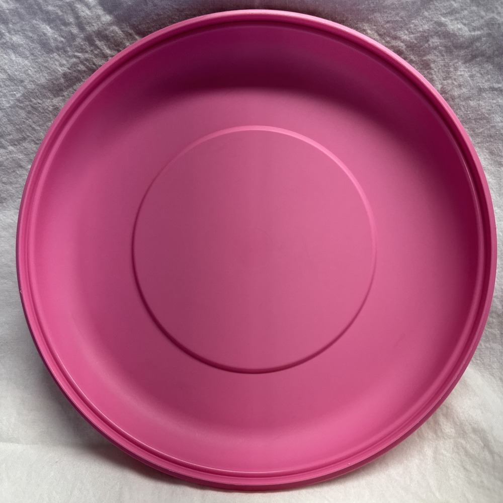 Tupperware 1709 Pink Round Replacement Lid Only Fits Divided‎ Serving Tray 1708 - Picture 2 of 4